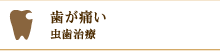 歯が痛い 虫歯治療